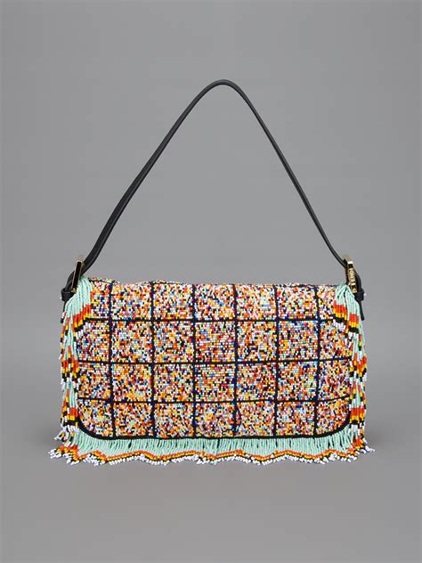 fendi beaded tote shoulder bag